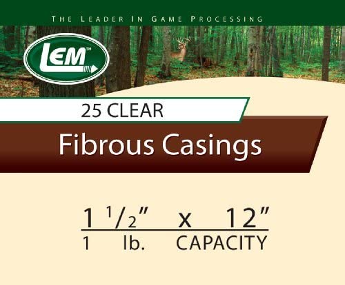 LEM Products 1 1/2 x 12-Inch Non-Edible Fibrous Casing