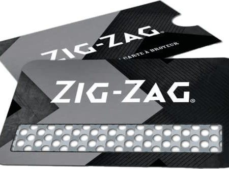 Zig-Zag - Grinder Card with Paper Protective Sleeve, 3 Designs Available, Smoking Accessories, Wallet Size Grinder Cards, Portable Herb Card (1, Black)